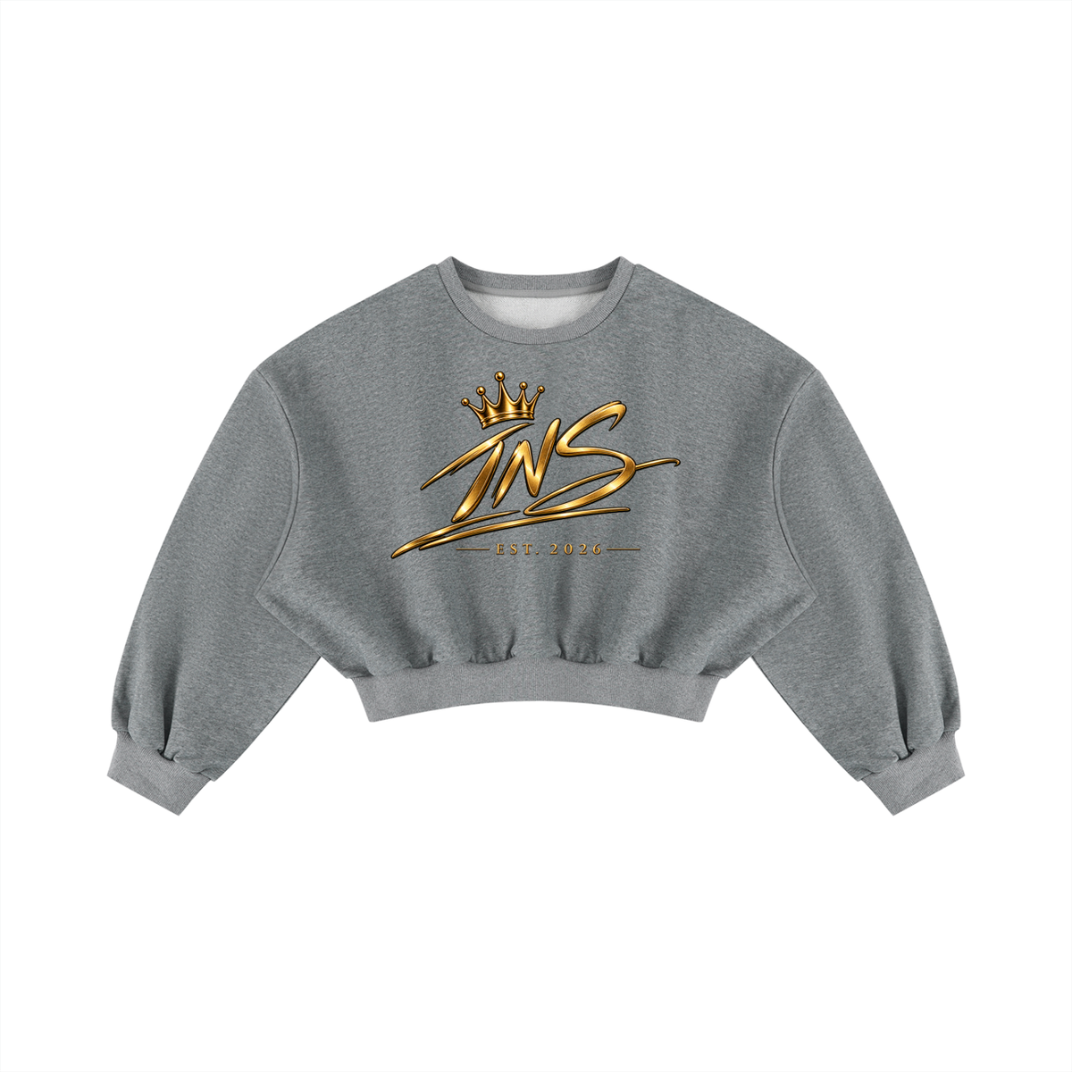 INS Signature Gold Cropped Sweatshirt