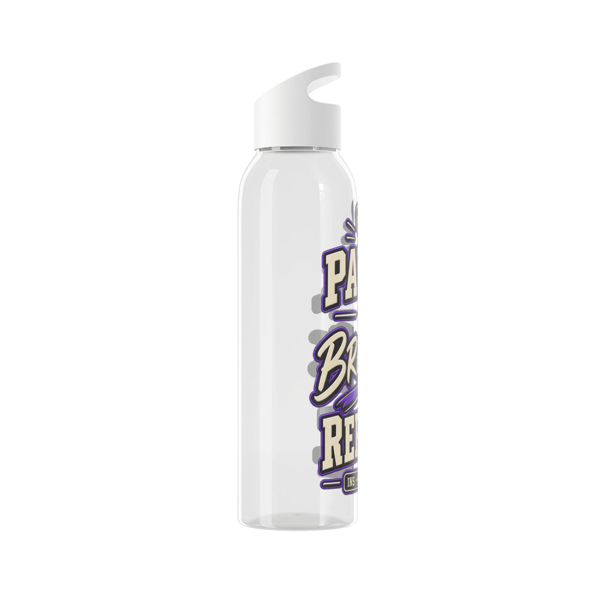 INS Pause Breathe Repeat Tritan Water Bottle | Clear 650ml Bottle