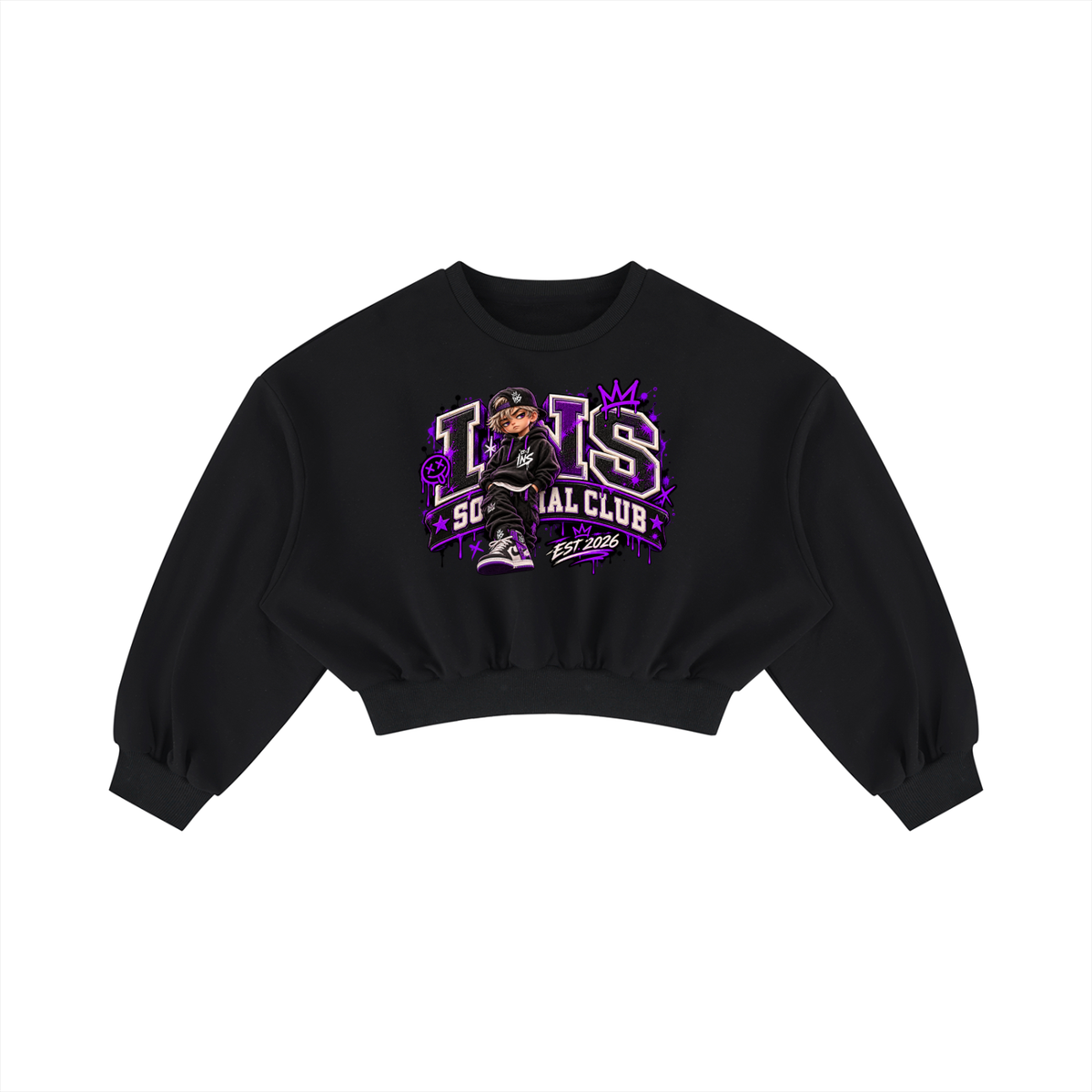 INS Social Club Cropped Sweatshirt