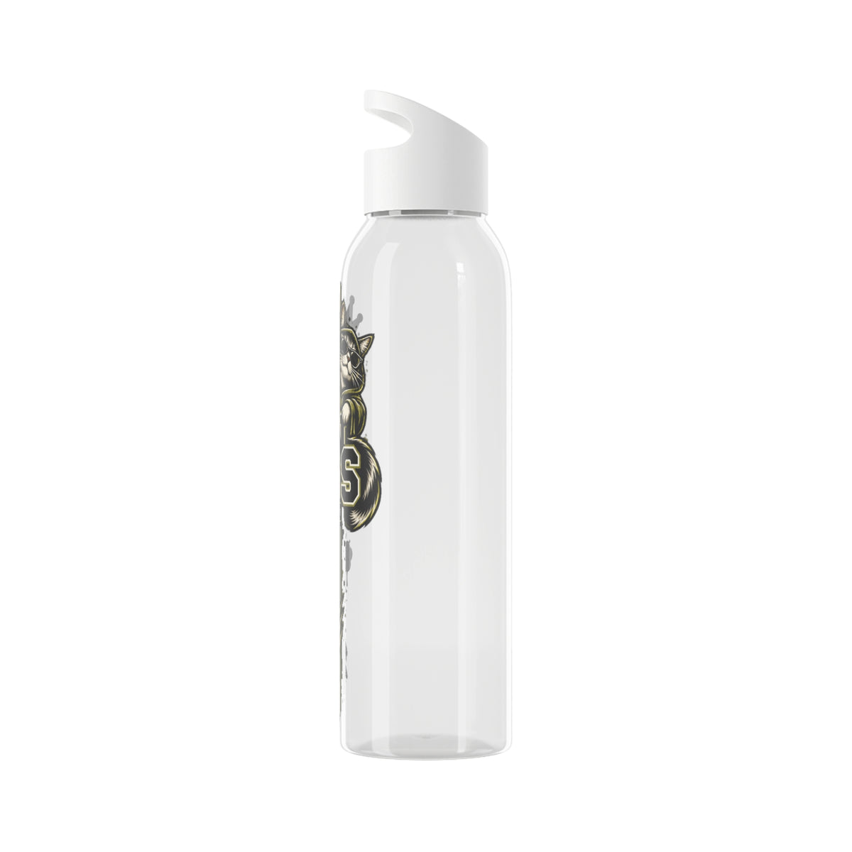 INS Crowned Crest Tritan Water Bottle | Clear 650ml Streetwear Bottle