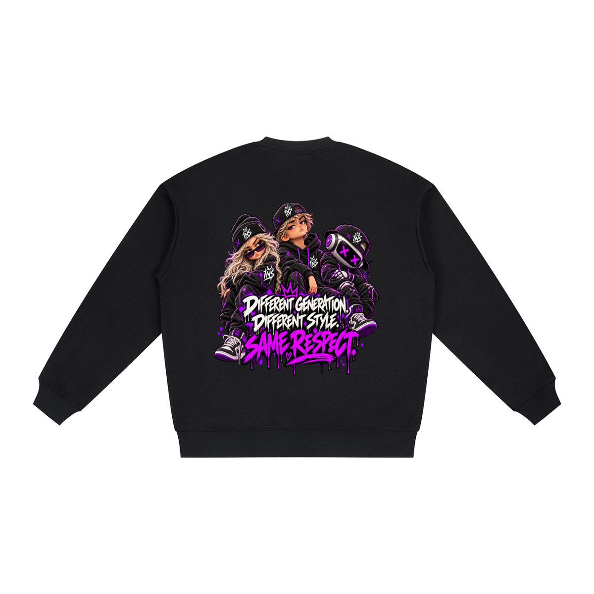 INS Different Generation. Different Style. Same Respect. Oversized Sweatshirt