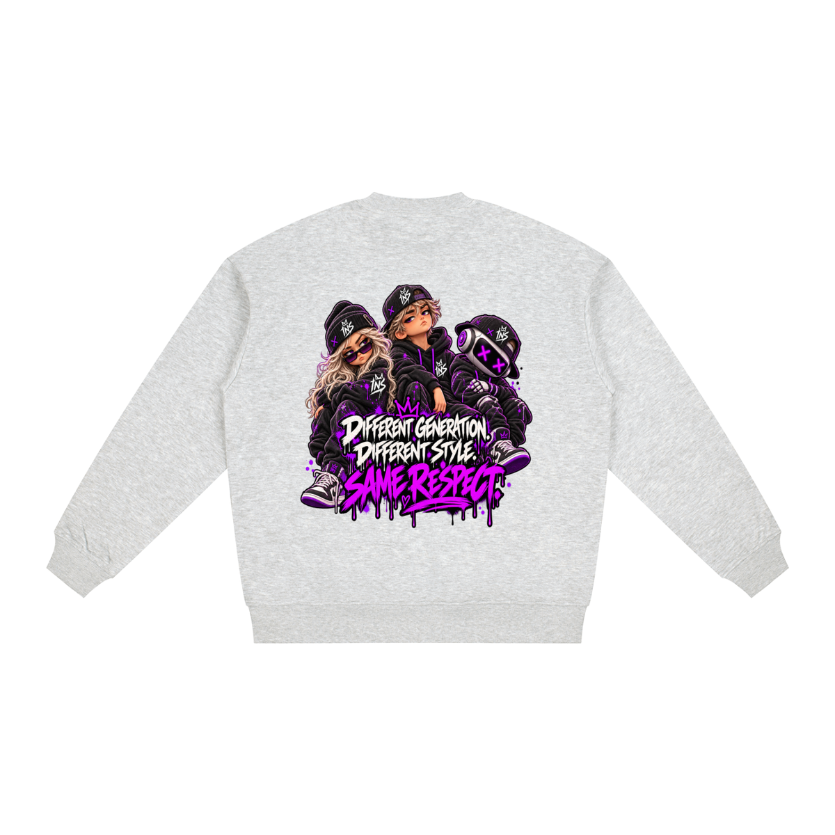 INS Different Generation. Different Style. Same Respect. Oversized Sweatshirt