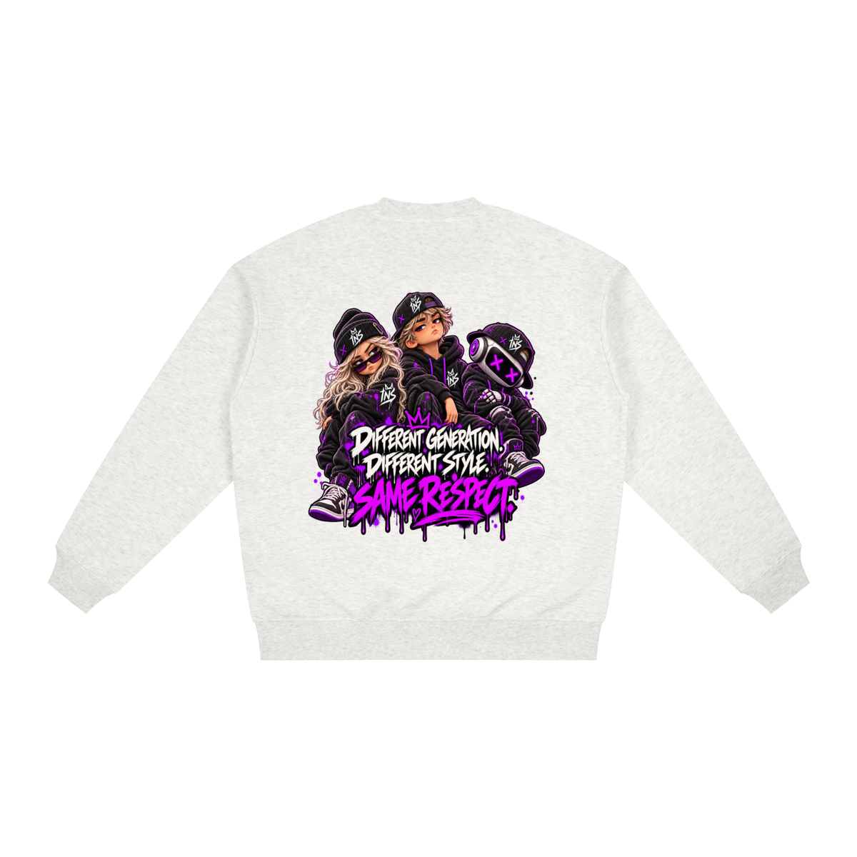 INS Different Generation. Different Style. Same Respect. Oversized Sweatshirt