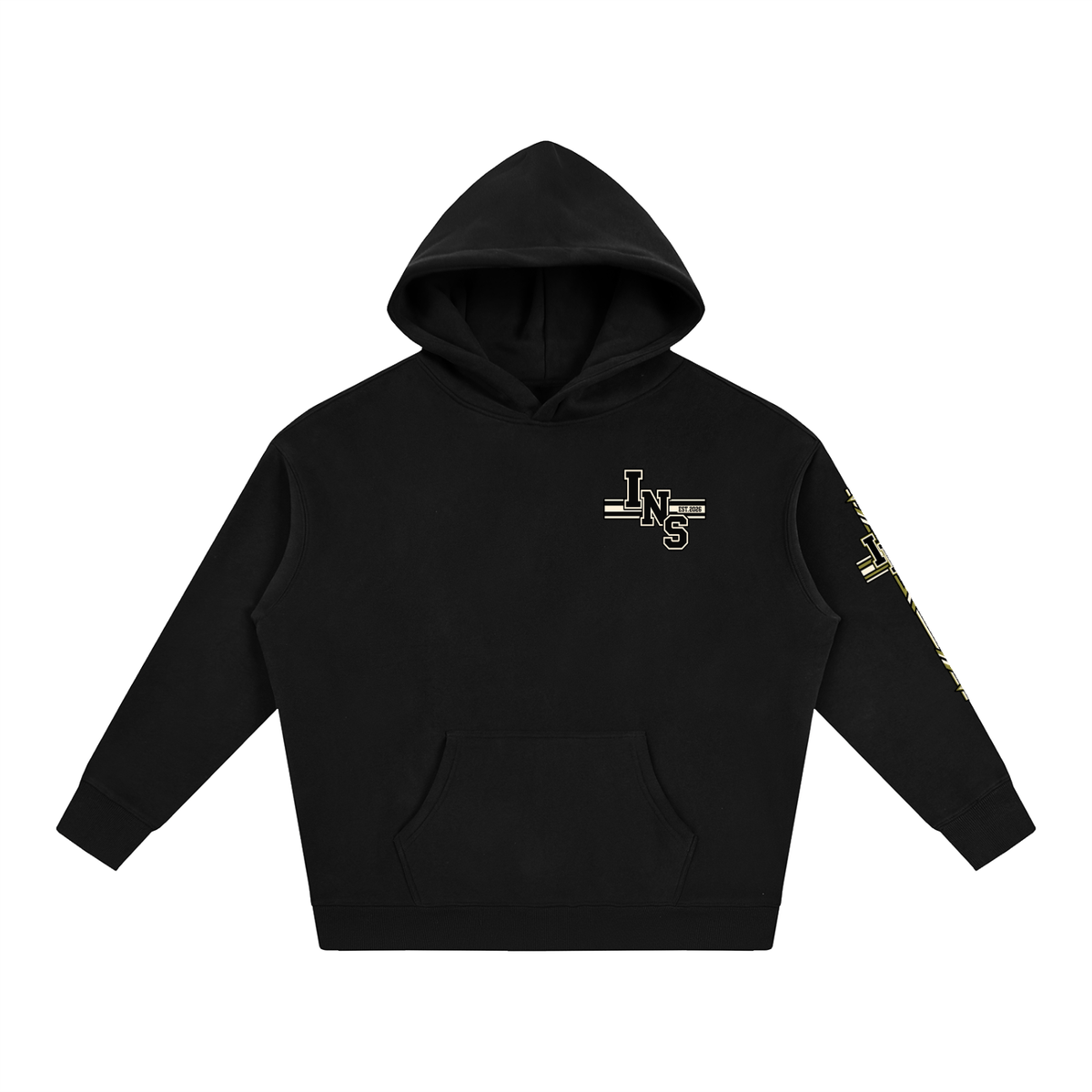 INS Varsity Stripe Sleeve Hoodie