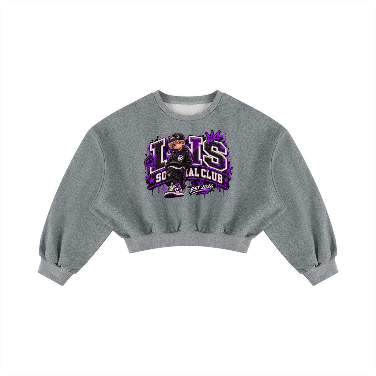 INS Social Club Cropped Sweatshirt