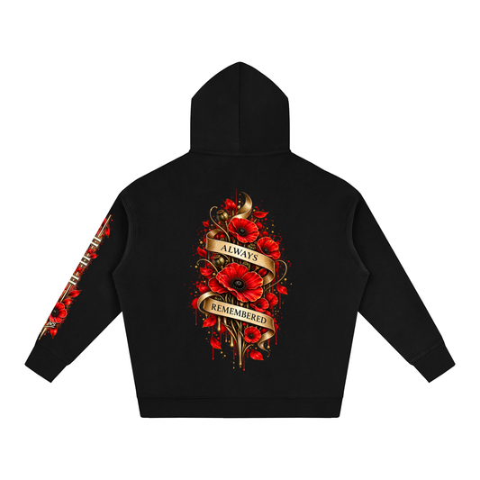 Always Remembered Poppy Tribute Hoodie