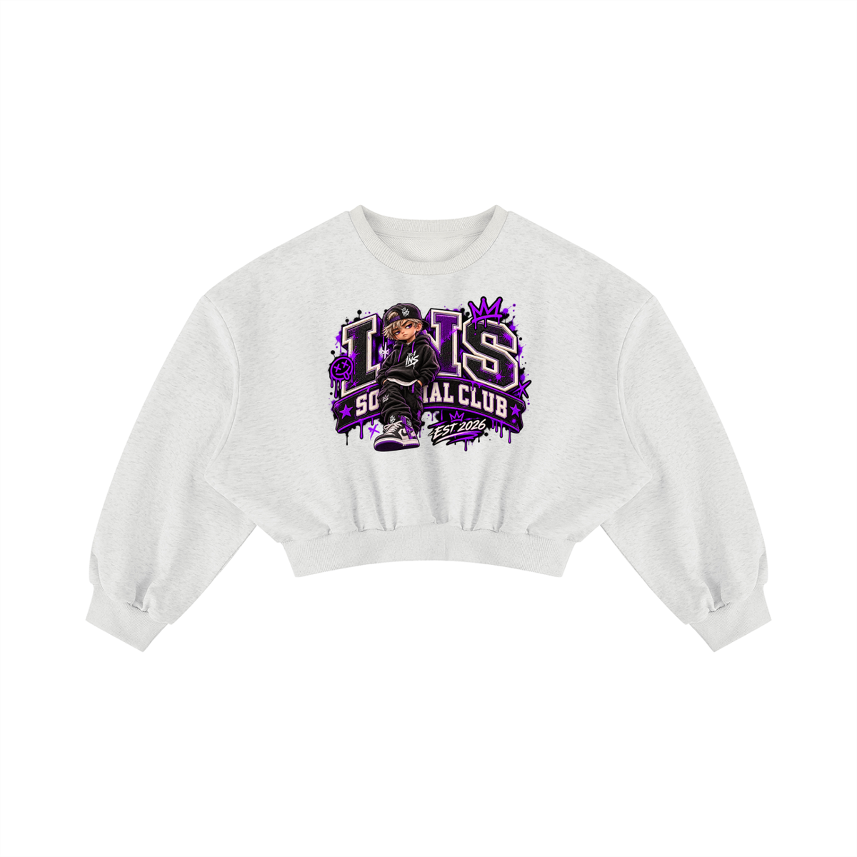 INS Social Club Cropped Sweatshirt
