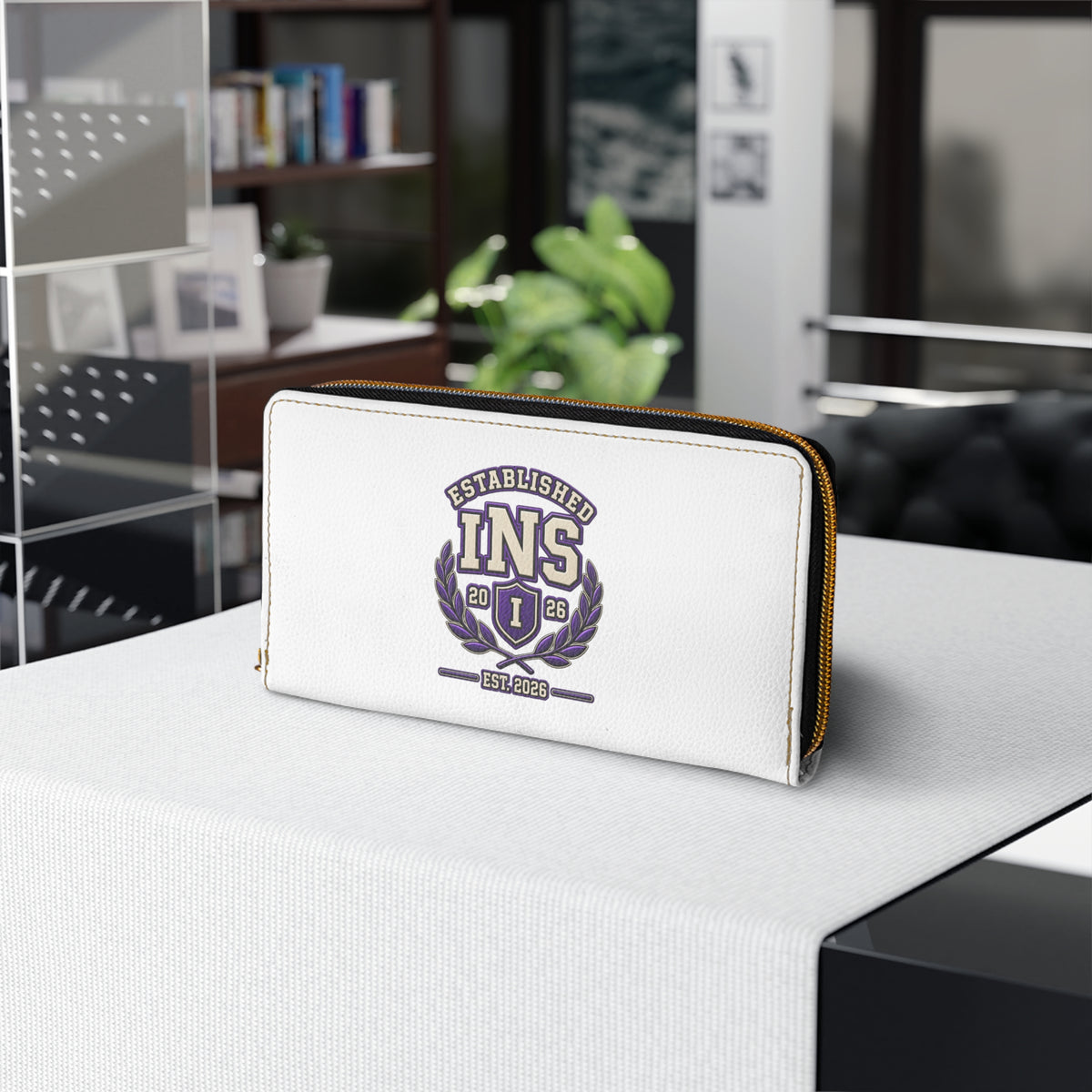 Established INS Crest Zipper Wallet