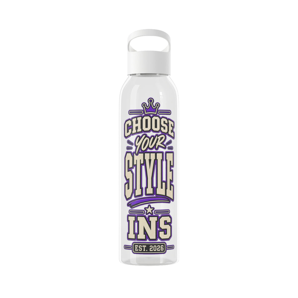 INS Choose Your Style Tritan Water Bottle | Clear 650ml Bottle