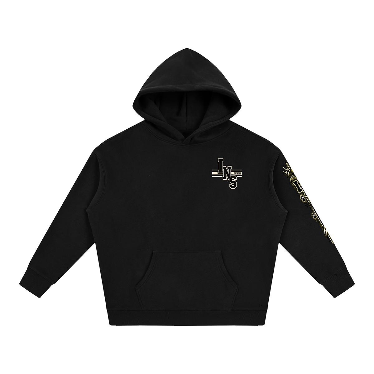 INS Crowned Cat Sleeve Hoodie