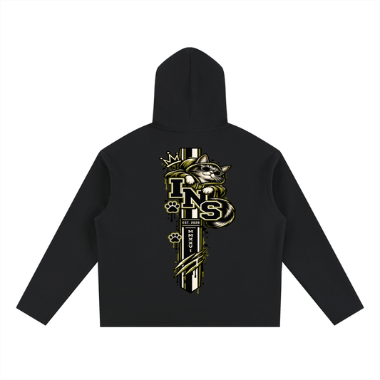 INS Crowned Cat Oversized Drawcord Hoodie