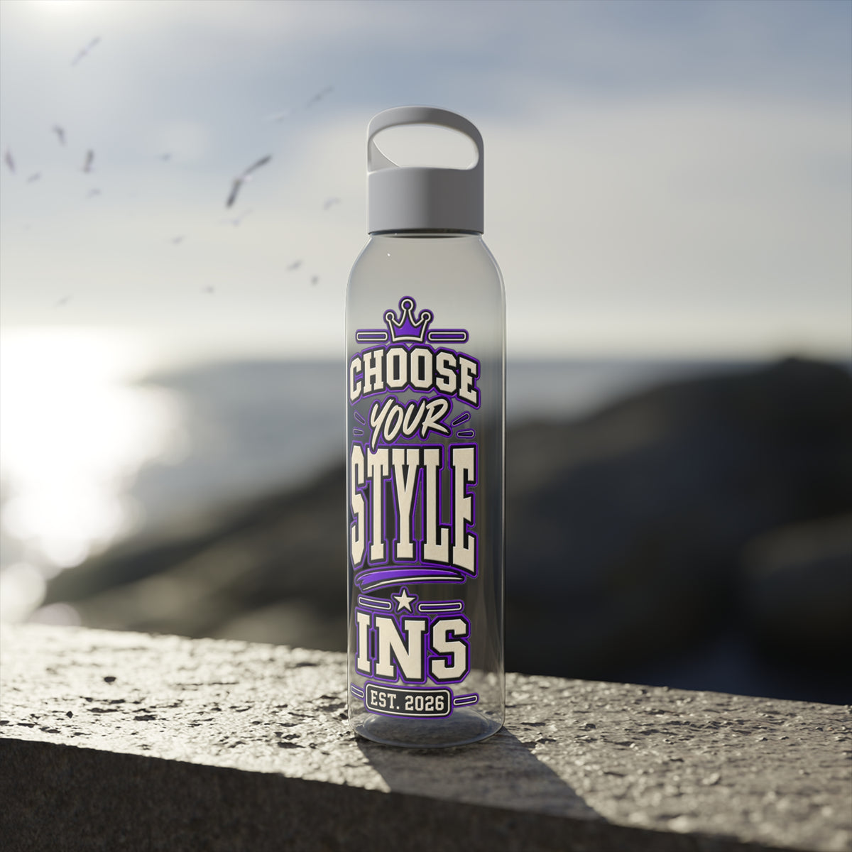 INS Choose Your Style Tritan Water Bottle | Clear 650ml Bottle