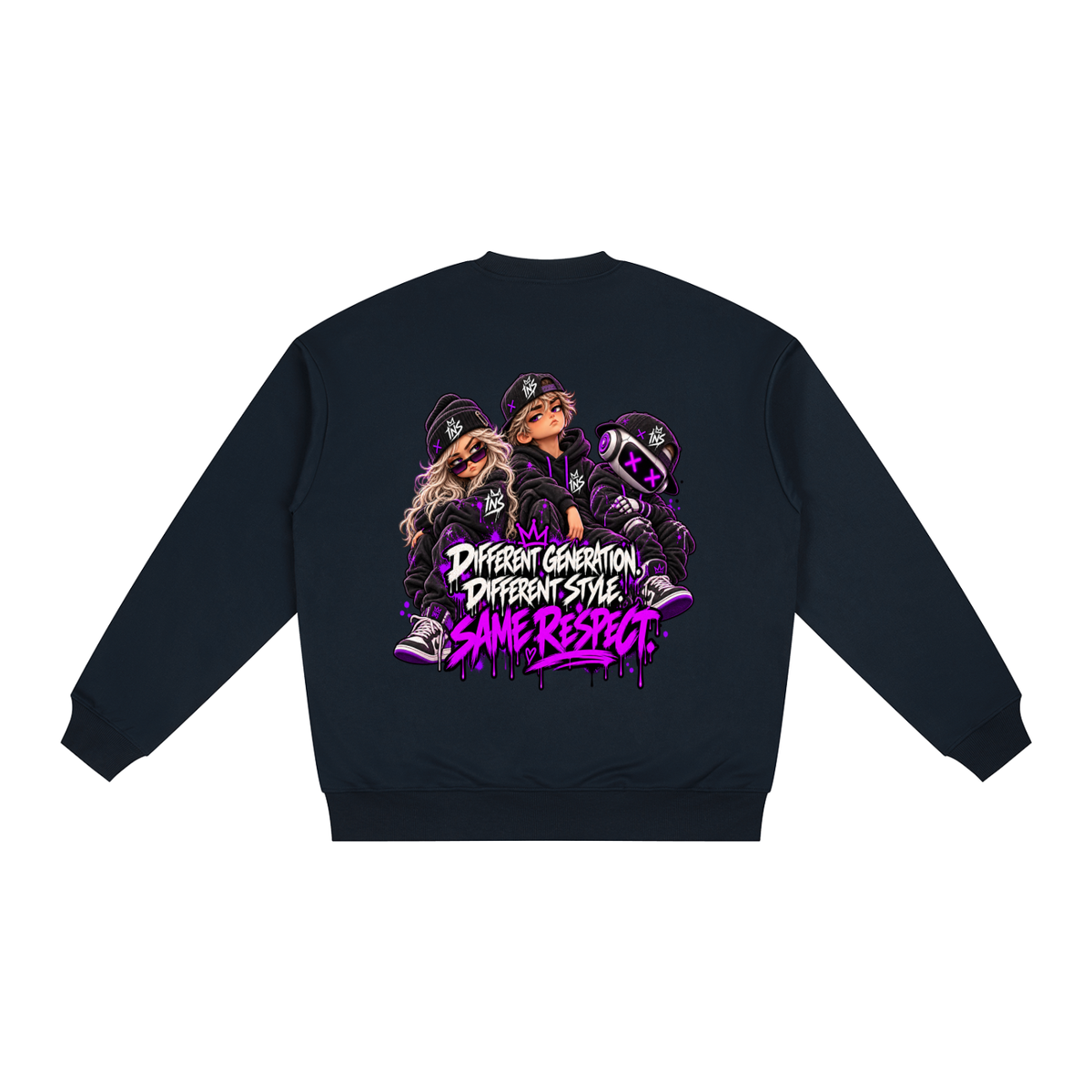 INS Different Generation. Different Style. Same Respect. Oversized Sweatshirt