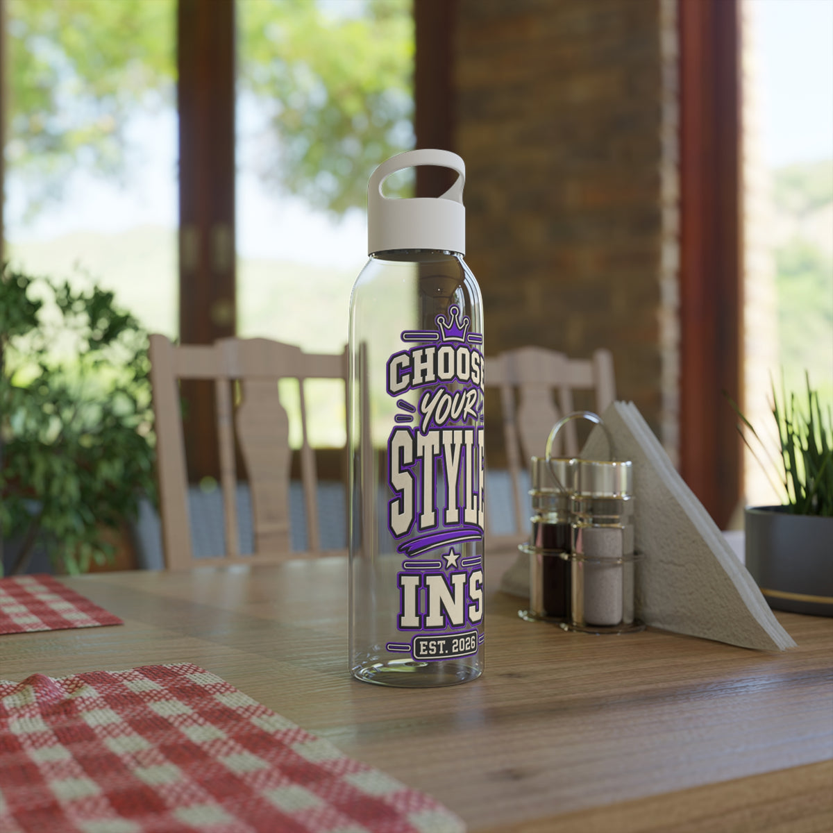INS Choose Your Style Tritan Water Bottle | Clear 650ml Bottle