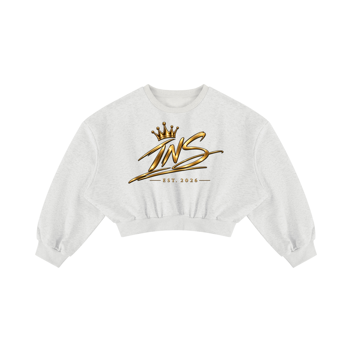 INS Signature Gold Cropped Sweatshirt