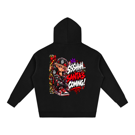 INS Ssshhh… Santa’s Coming! Oversized Hoodie