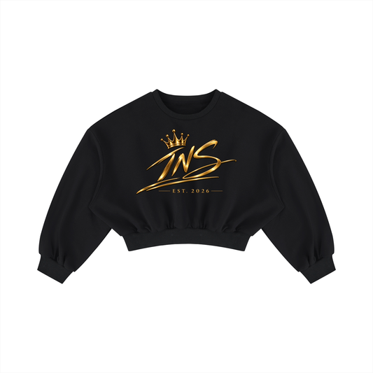 INS Signature Gold Cropped Sweatshirt