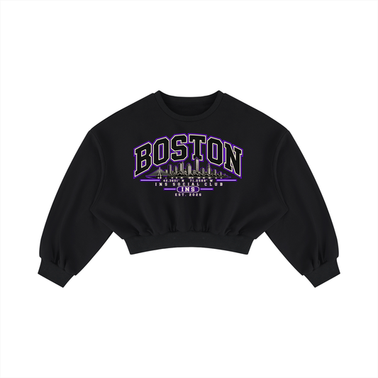 INS Boston Social Club Cropped Sweatshirt
