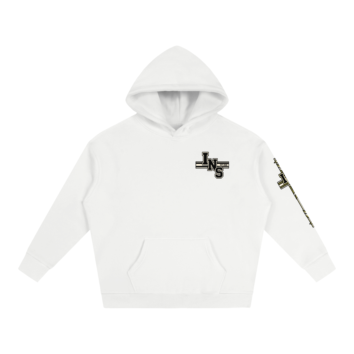 INS Varsity Stripe Sleeve Hoodie
