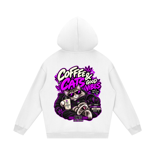 Coffee, Cats & Good Vibes Hoodie
