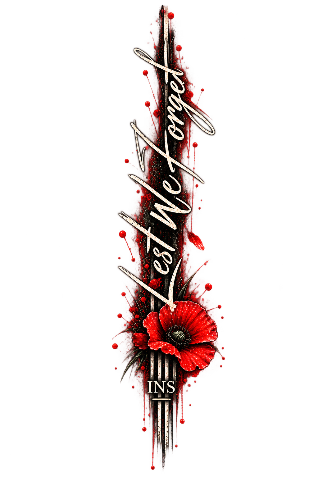 Lest We Forget Falling Poppy Hoodie